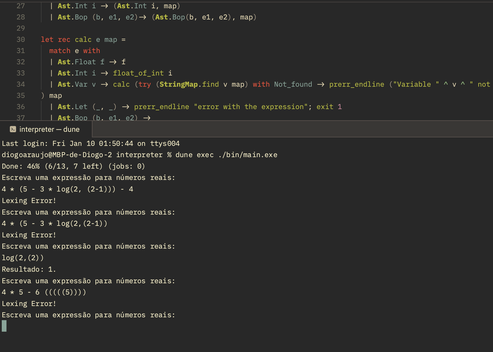 Arithmetic Interpreter